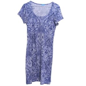 J. McLaughlin Blue and White Paisley Dress